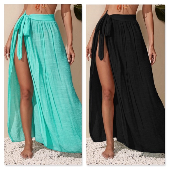 White Sarong Skirt Tie Side - Picture 15 of 15